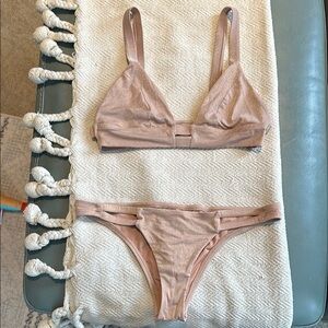 Vitamin A Golden Glow Metallic bikini set. Size L